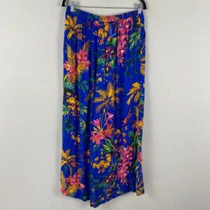 Cynthia Rowley Tropical Floral Wide Leg Cropped Pants Size Small